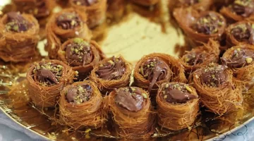 كنافة بالكريمة والشوكولاتة وصفة سريعة تخطف الألباب 1