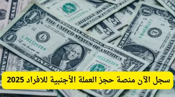 منصة حجز العملة الأجنبية للافراد 2025 سجل الآن