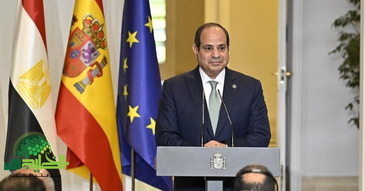 السيسي وسانشيز موقف مشترك ضد تهجير الفلسطينيين وتأكيد على السلام الإقليمي(1)