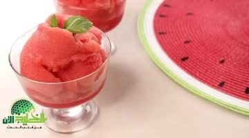 طريقة عمل آيس كريم البطيخ . حلوى صيفية منعشة بمكونات بسيطة