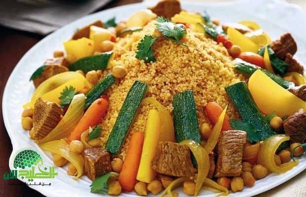 طريقة عمل الكسكسي المغربي بالخضار وصفة مغربية نباتية صحية(1)